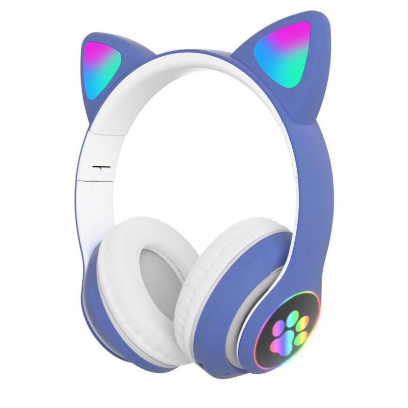 Cat Ear Headphones Bluetooth 5.0 Bass With Mic Earphones