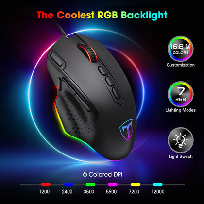 Gaming Mouse - PICTEK PC257 Wired 12000 DPI