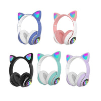 Cat Ear Headphones Bluetooth 5.0 Bass With Mic Earphones